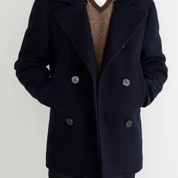 J Crew Men’s Wool Coat, Size XXL, Color Black - Picture 1 of 4